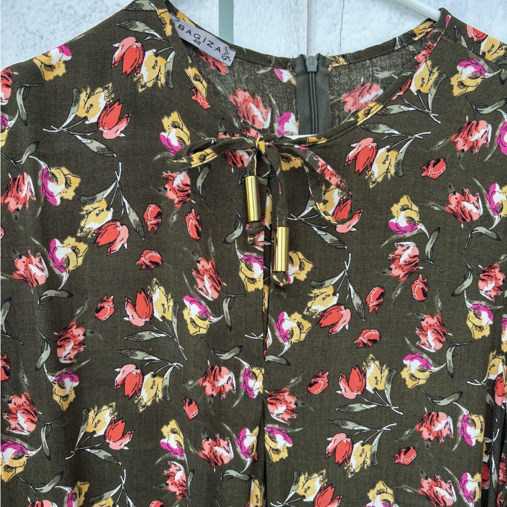 Bagiza Floral Modest Prairie Dress Women’s EU 48 (US 18-20) Maxi Length - Picture 4 of 8